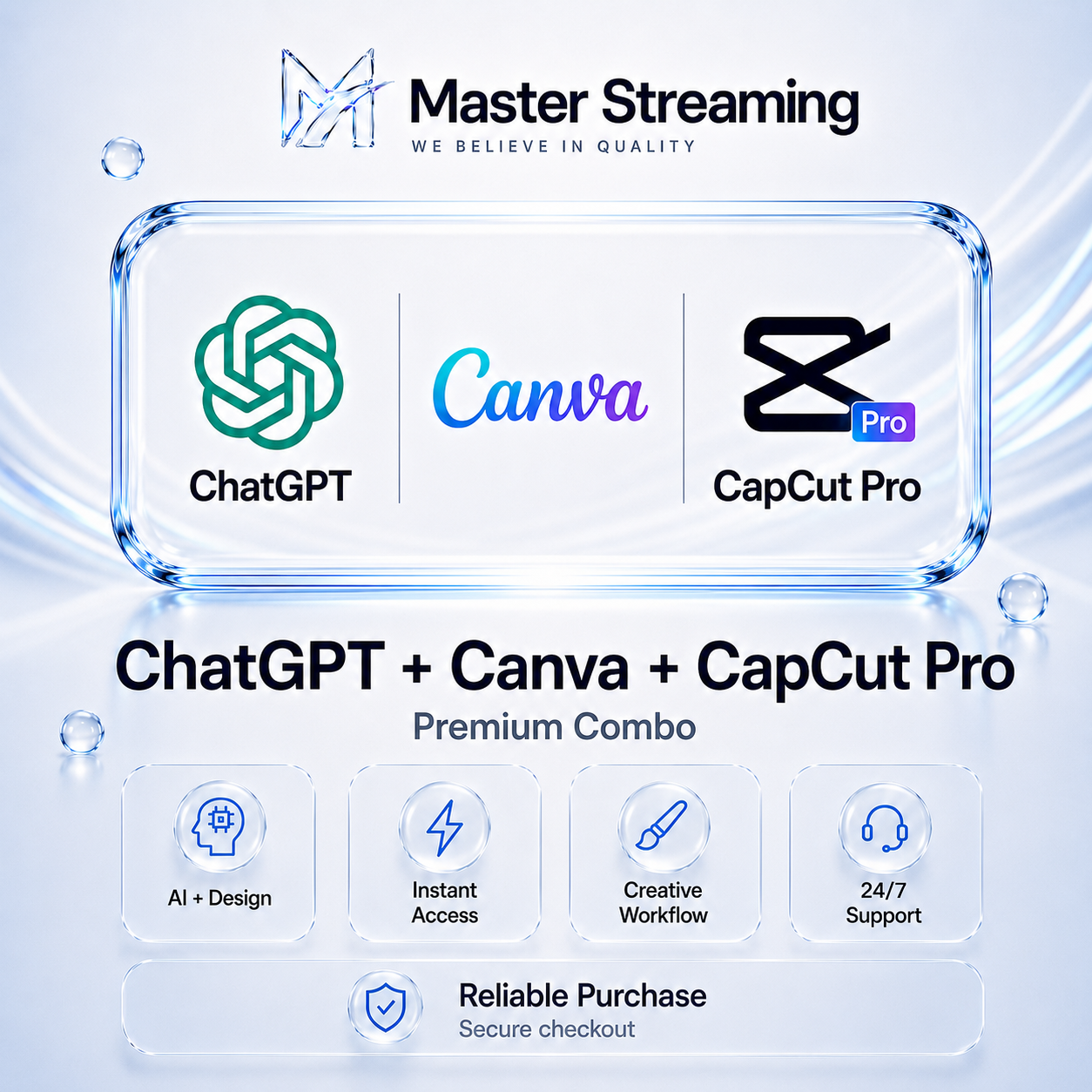 ChatGPT + Canva + CapCut Premium Combo Bangladesh