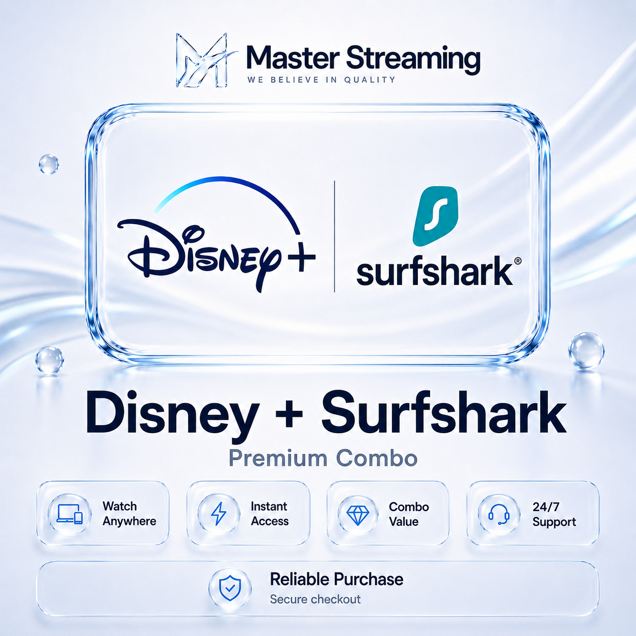 Disney Plus & Surfshark VPN Subscription Bangladesh – Premium Combo