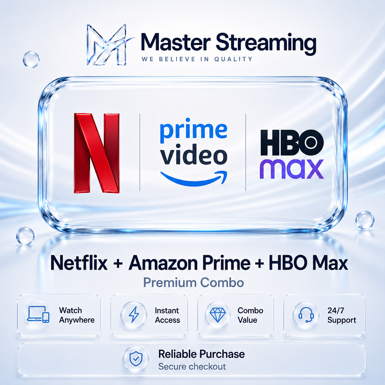 Netflix, Prime Video & HBO Max Subscription Bangladesh – Premium Combo